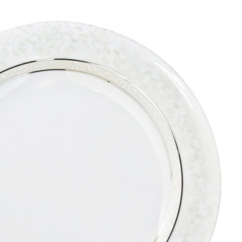 Completo piatti decorato filo platino fine porcellana - Versailles